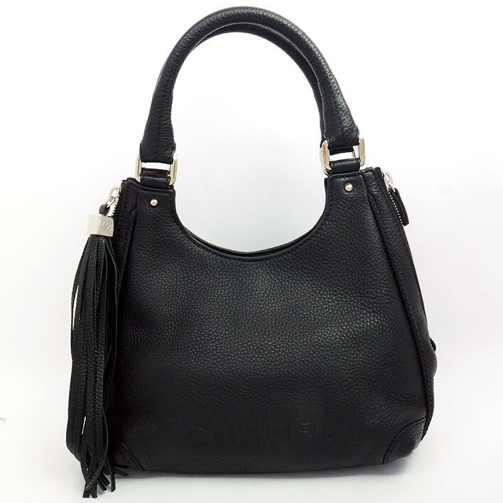Chanel Logo Fringe Tassel Coco Mark Handbag